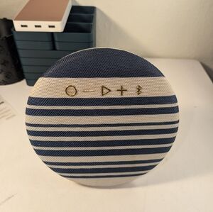 Packed Party "Navy Baby" Bluetooth Wireless Round Fabric Speaker, IPX4 Water